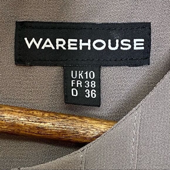 Warehouse Pleated Sleeveless Dress Size 6 - Picture 9 of 12